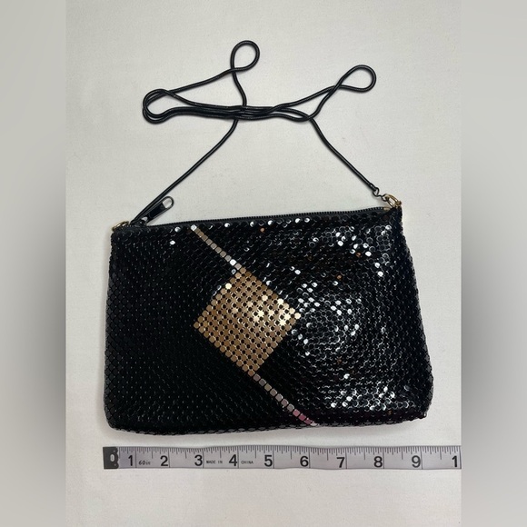 Small Vintage RETRO Metal Beaded Shoulder Crossbody Handbag Purse Evening Bag - Picture 7 of 9